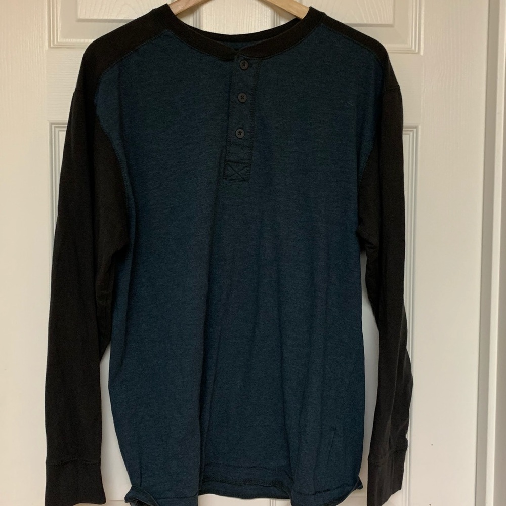 Red Head long sleeve Henley tee